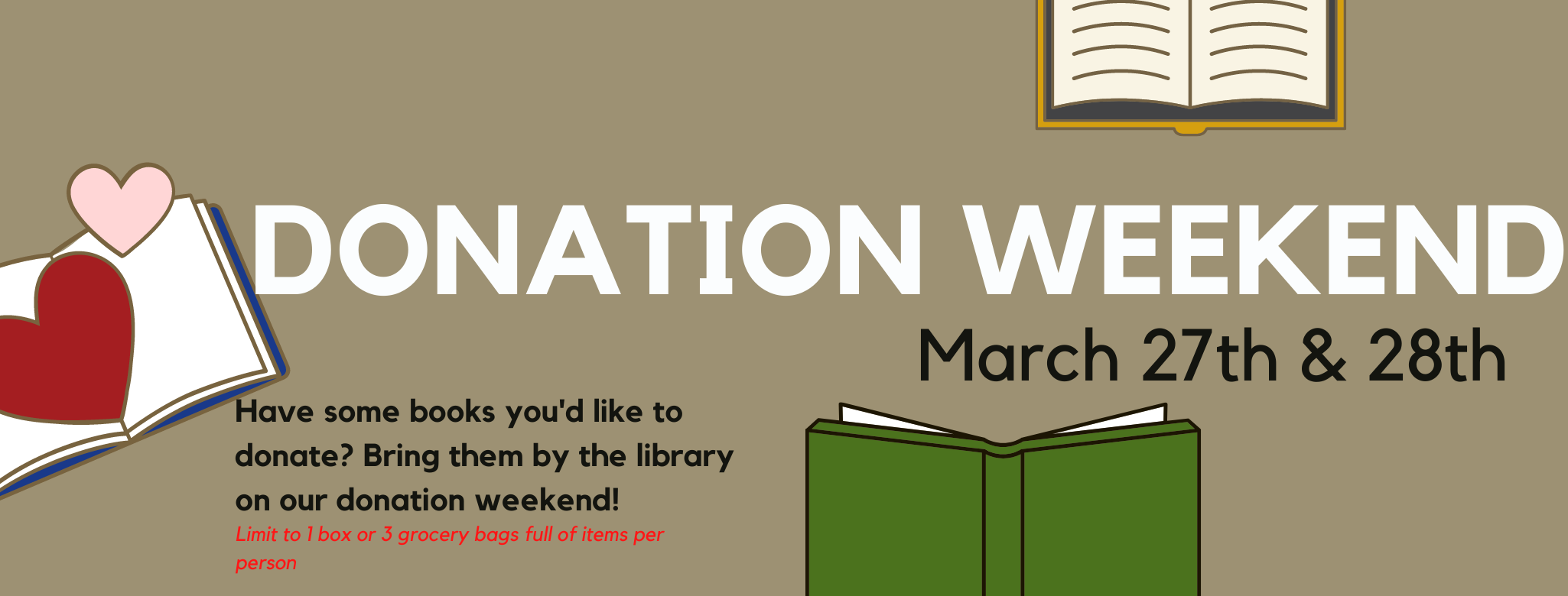 March Donation Weekend